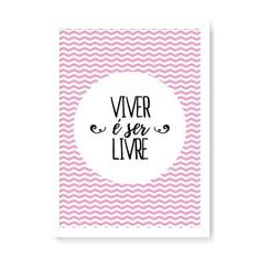 Imagem de Arte Maníacos Quadro Decorativo Viver É Ser Livre - 23x16,25cm (Moldura caixa em laca )