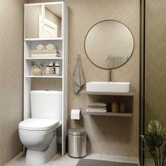 Imagem de Armário Banheiro Para Vaso Sanitário Espelho Aspen Plus