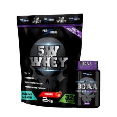 Imagem de Kit Whey Protein Dark Insane 2Kg + Bcaa 100 Caps - Pro Effect - Fn For