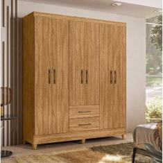 Imagem de Guarda Roupa Casal 6 Portas 2 Gavetas 1,53m Freijo Panamá Moval