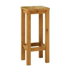 Imagem de Banqueta De Madeira Maciça Alta Mel Nemargi