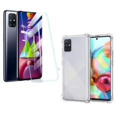 Imagem de Capa Case Compatível Galaxy A71 + 2 Película Vidro (Não Cobre Bordas Curvas do Aparelho)