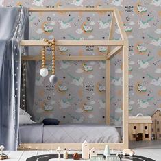 Imagem de Papel de Parede Adesivo Unicórnios Estrelas N05052 Rolo de 0,58x3,00