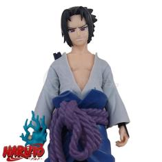 Imagem de Brinquedo Action Figure Sasuke Uchiha Shippuden 18Cm Colecionável Universo Ninja Ultimate