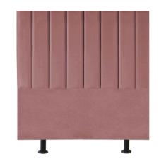 Imagem de Cabeceira Estofada Cama Box Solteiro 90 Cm Paolla Suede rosê