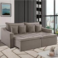 Imagem de Sofá 3 Lugares 214cm Retrátil E Reclinável Amy Veludo - Estofart