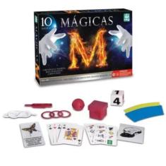 Imagem de Brinquedo Kit De Mágica Com 10 Truques E Acessórios Cubo Mágico E Bara