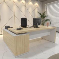 Imagem de Mesa Para Escrit rio Em L Com Caixa De Tomada Tamburato Esta