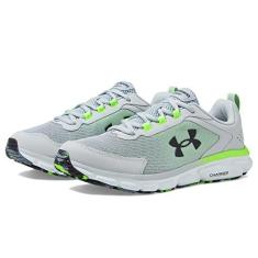 Imagem de Under Armour Tênis de corrida masculino Charged Assert 9 Marble, Cinza moderno/Lime Surge/Preto, 41