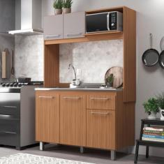 Imagem de Cozinha Compacta 5 Portas Com Suporte Para Microondas Julia - J Carval