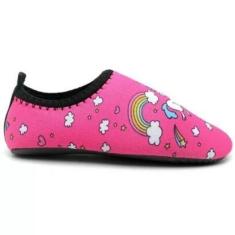 Imagem de Sapatilha Infantil Neoprene Aquática Praia Piscina Aquática Tênis Antiderrapante Unicórnio-Feminino