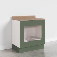 Imagem de Balcão Forno de Embutir Ipanema Cabecasa Madeiramadeira Verde Folha/branco