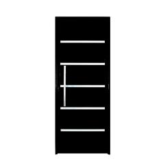 Imagem de Porta Lambril Solara Com Puxador 80 X 2.10 Preta Lado Esquerdo - Hale