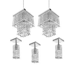 Imagem de Kit 2 Pendente Cristal Acrilico Marrycrillic  +3 Clearcrilic