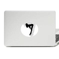 Imagem de Adesivo de notebook com emblema de vinil e linda mulher quente