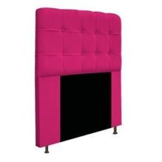 Imagem de Cabeceira Estofada Mel 90 cm Solteiro Com Botonê  Suede Pink - Doce Sonho Móveis