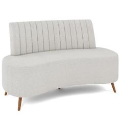 Imagem de Sofá Chaise Living 2 Lugares 160cm Para Sala  Cayman K01 Bouclê Creme