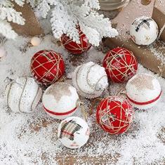 Imagem de Espuma de Natal – Pingentes de árvore Vermelha e Estrela de 6 Cm, Decorações Festivas de árvore de Natal, Enfeites de Férias, Ideais para Layout de Natal e Decoração de casa.