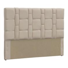 Imagem de Cabeceira Casal 140cm Carlotta Suede Bege DMonegatto