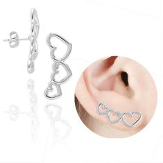 Imagem de Brinco Ear Cuff 3 corações