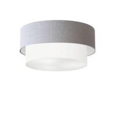Imagem de Plafon Duplo Cilíndrico Md-3017 50X40cm Bivolt Cinza Branco
