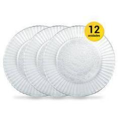 Imagem de Kit 12 Pratos De Vidro Fundo Duralex Primavera