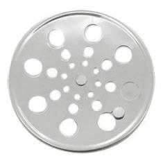 Imagem de Ralo Grelha Inox Para Banheiro Redondo 15x15 Com Fecho