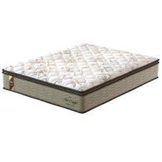 Imagem de Colchão Queen Size Probel Fort Comfort D40 com Molas Prolastic e Pillow Top 34x158x198 - Branco/Bege