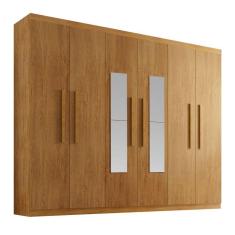 Imagem de Guarda-Roupa Solteiro com Espelho Malibu 6 PT 2 GV Imbuia