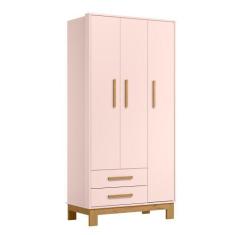 Imagem de Guarda Roupa Quarto Infantil Bebê 3 Portas 2 Gavetas 1 Cabideiro Q Enc