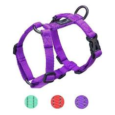 Imagem de EXCELLENT ELITE SPANKER Peitoral refletivo para cães sem puxão, colete ajustável fácil para animais de estimação de raças pequenas, cães e gatos, caminhadas, verde, vermelho, roxo