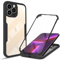Imagem de Capa de telefone transparente de proteção total 360 para iPhone 14 Plus 13 12 11 15 Pro XS Max X Película frontal macia traseira rígida para PC, traseira, para IPhone11Pro