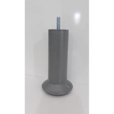 Imagem de Kit 6 pés cinza para cama box com 13 cm de altura e 6 Puxadores de Gavetas