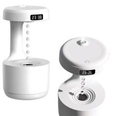 Imagem de Umidificador Luminária Relógio Efeito Gotas Anti-Gravidade 800ML Branc