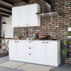 Imagem de Cozinha Compacta 3 Peças Com Tampo Para Cooktop Emily - Espresso Móvei