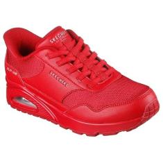 Imagem de Skechers Tênis feminino sem cadarço Uno-Banksia Hands Free, Vermelho, 38