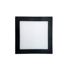 Imagem de Plafon Led 20W 4000K Embutir Quadrado Preto 22,5CM Save Energy