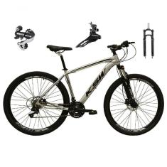 Imagem de Bicicleta Aro 29 Ksw Xlt 24v Câmbio Shimano Acera K7 Garfo Trava Freio A Disco - Prata Tam.15