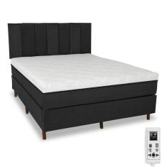 Imagem de Cama Box e Colchão Magnético Massageador com Cabeceira - Eco Master