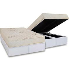 Imagem de Conjunto Box Baú Queen: Colchão Espuma Luckspuma D45 Gran Luck Floral