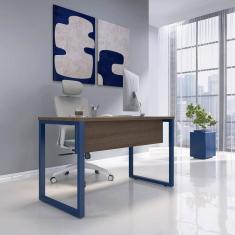 Imagem de Mesa Madeira 134cm X 60cm M134/60p25 Walnut/Azul
