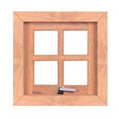 Imagem de Kit com 2 Vitrôs Maxim Ar Quadriculado 60cmx60cmx12cm VE901 Esel Natural