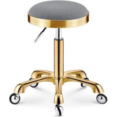 Imagem de Banqueta redonda de trabalho, cadeira com rodinhas para escritório, salão de beleza, cozinha, massagem, altura de trabalho, banco giratório ajustável para salão de beleza, massagem, tatuagem,