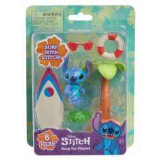 Imagem de Boneco Stitch Passeio Praia Figura Com Acessórios Disney 4cm - Sunny B