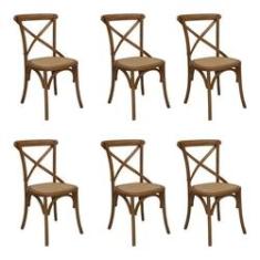 Imagem de Kit 6 Cadeiras Sala de Jantar Cozinha Danna Rattan Bétula