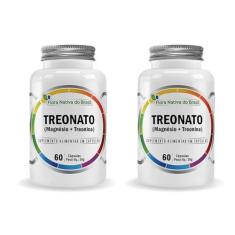 Imagem de 2x Treonato (Magnésio + Treonina) 600Mg 60 Caps Flora Nativa