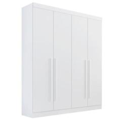 Imagem de Guarda Roupa Solteiro 4 Portas 3 Gavetas - Da Vinci Plus-Branco - Móve