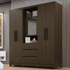 Imagem de Guarda-Roupa De Casal Giga 5 Portas 2 Gavetas - Tudo De Móveis - Tudod