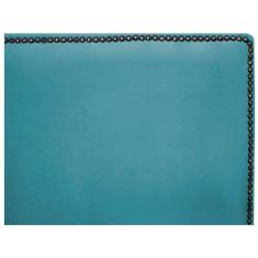 Imagem de Cabeceira Casal Bali 140 Cm Cama Box Suede Azul Turquesa