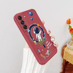 Imagem de Astronaut Phone Case Para Samsung Galaxy S22 S21 S20 FE S10 Note 20 10 Ultra Plus A72 A52 A32 A71 A51 A31 A21S Cover, Camellia Red2, For S10E